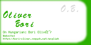 oliver bori business card